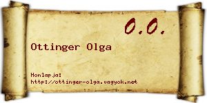 Ottinger Olga névjegykártya